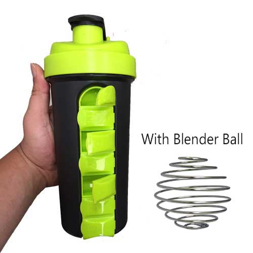 Capsule Cabinet Shaker Bottle with blender ball