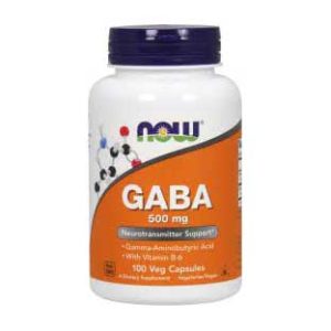 Now Foods Gaba 500 Mg with B-6 Vegetable Capsules – 100 Count