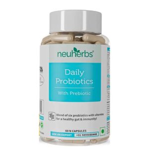 Nuherbs Daily Probiotics with Prebiotic 60 Capsules