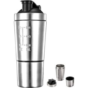Stainless Steel Protein Shaker BPA-Free 600ml Capacity