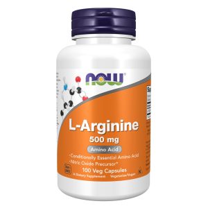 NOW Foods L Arginine 500 MG 100 Veg Capsules