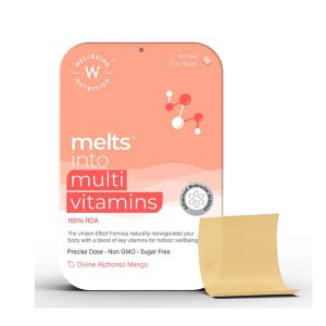 Wellbeing Nutrition Melts Multivitamins 30 Thin Oral Strips Divine Alphonso Mango flavour