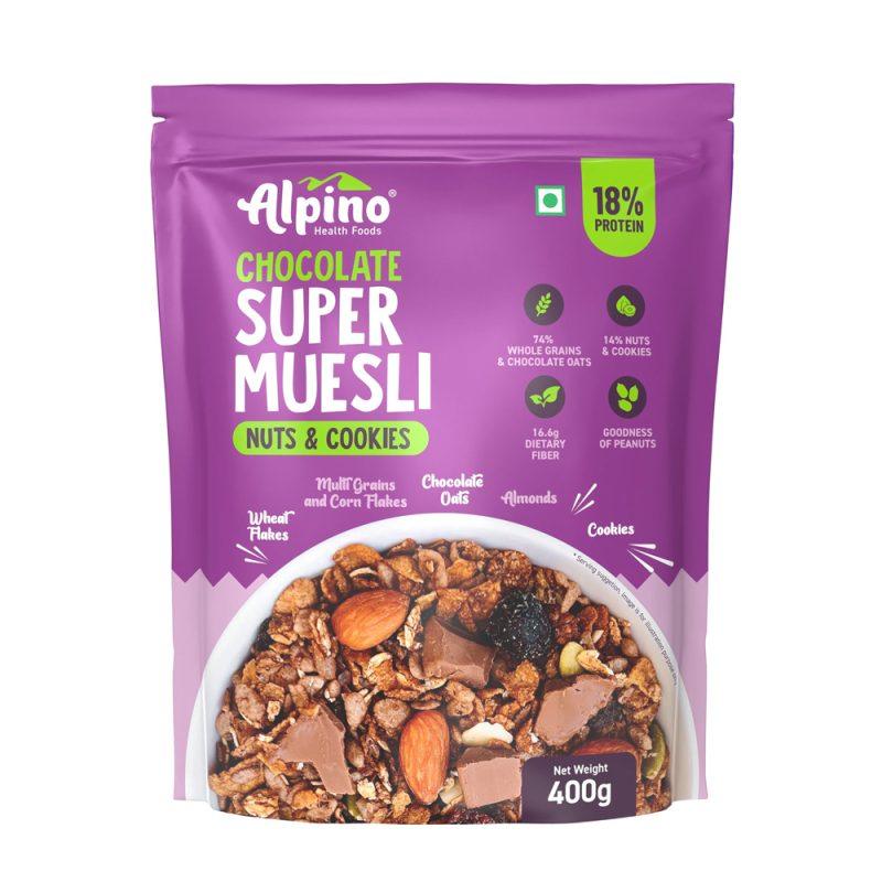 Alpino chocolate Super Muesli with Nuts Cookies on Acacia World